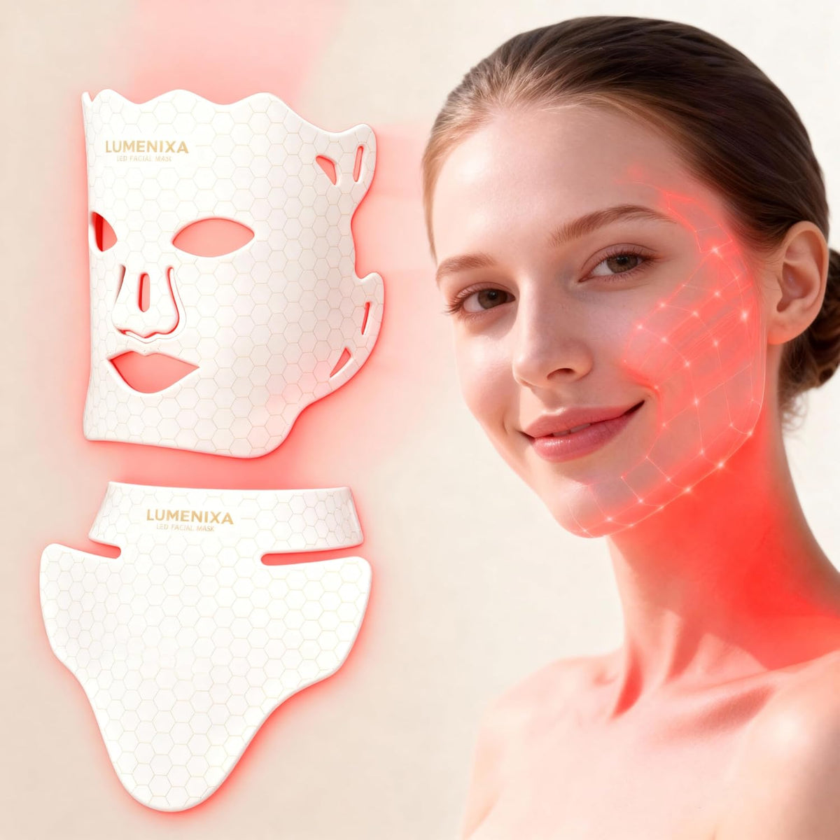 Red Light Therapy for Face and Neck, 7 Colors LED Facial Light Therapy Mask - Birthday, Christmas, Mothers Day, Valentines Day, Self Care Gifts for Her Women Mom Best Friend Wife Teacher