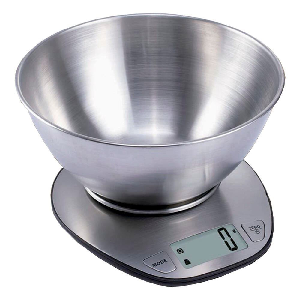 Báscula de Cocina Digital con Bol de Acero Inoxidable — Precisión de 1 g