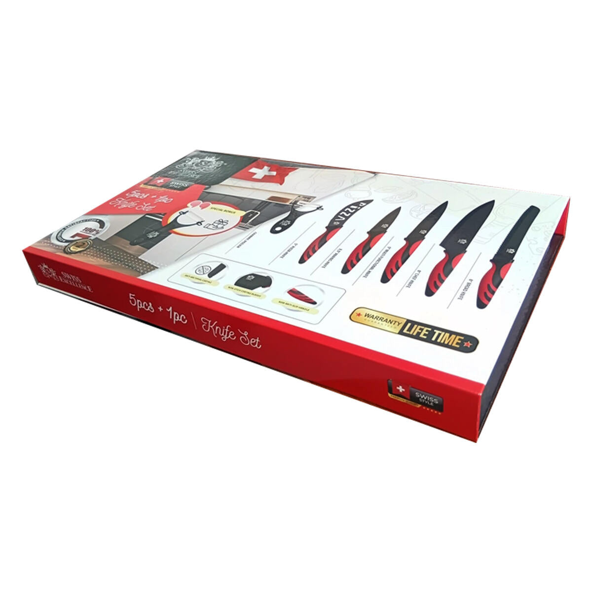 Set de Cuchillos Profesionales Antiadherentes — 6 Piezas de Acero Inoxidable
